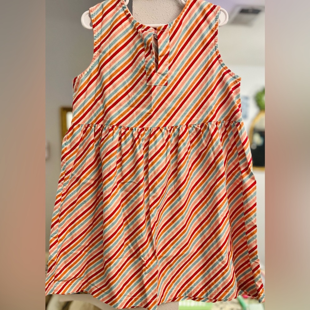 Striped Multicolor Kids Casual Dress